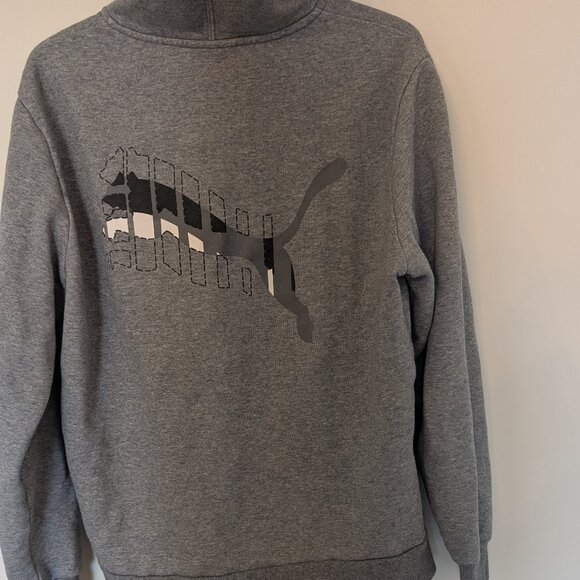 Puma, Zip up Hoodie, gray, Size Medium - Picture 8 of 8